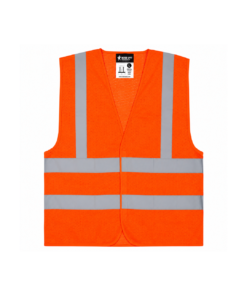 CHALECO REFLECTIVO NARANJA CINTA GRIS