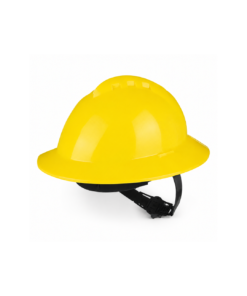 CASCO AMARILLO CON RATCH TIPO MINERO