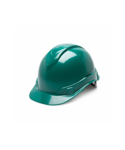 CASCO VERDE CON BOTON 6 PUNTOS DE SUSPENSIÓN